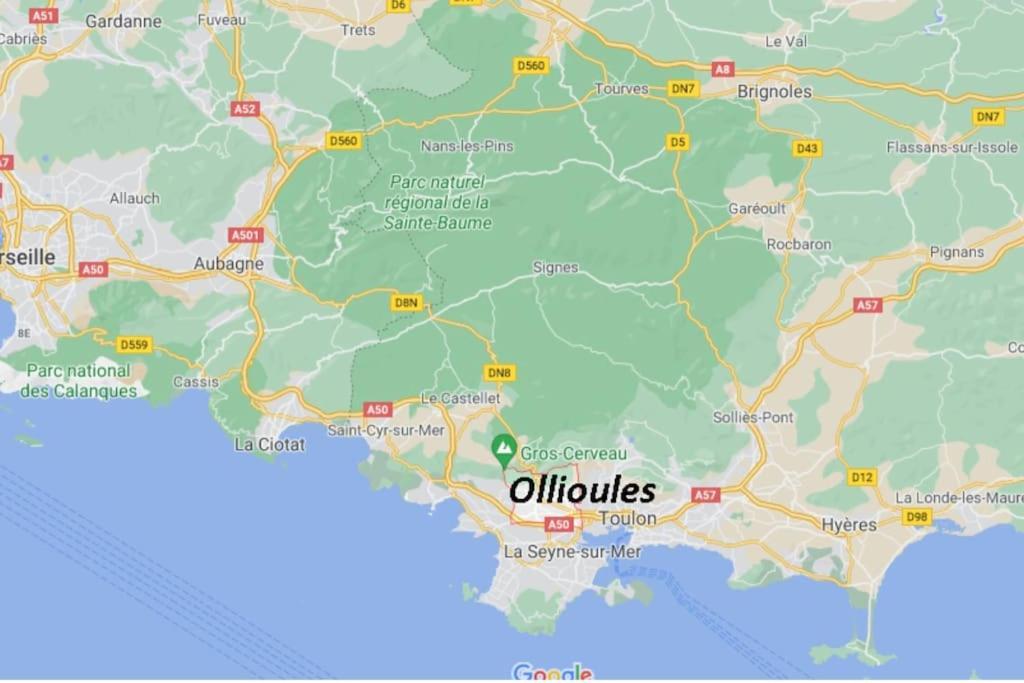 Logement Cosy Cuisine / Terrasse / Bbq Ollioules Bagian luar foto